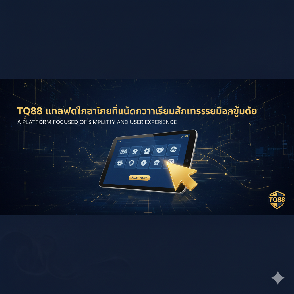 TQ88 Slot แพลตฟอร์มออนไลน์ที่เน้นความเรียบง่ายและประสบการณ์ผู้ใช้งาน
